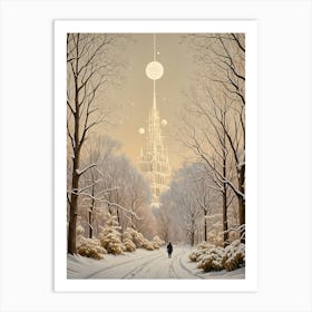 Winter Wonderland Light Tower Art Print