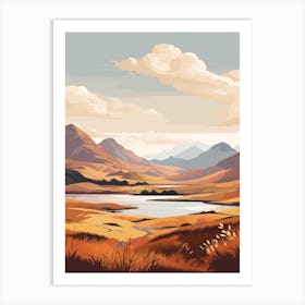 Scottish Highlands Scotland 4 Hiking Trail Landscape Art Print