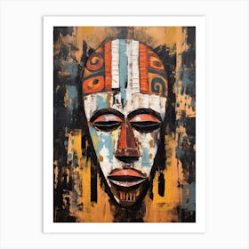 Earth S Elegance; Tribal Masked Traditions Art Print