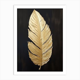 Gold Feather Art Print