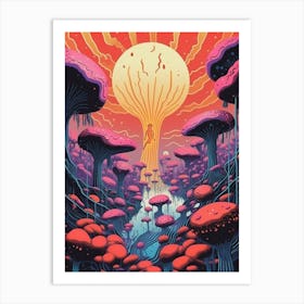 Psychedellic Mushroom  3 Art Print