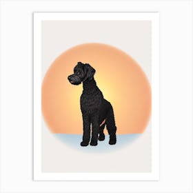 Kerry Blue Terrier Illustration Dog Art Print