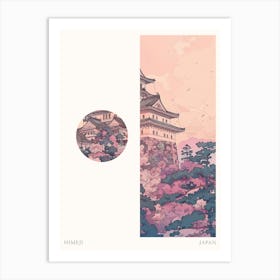 Himeji Japan 2 Cut Out Travel Poster Art Print
