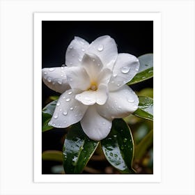 White Gardenia Flower Art Print