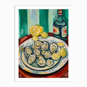 Oysters 2 Italian Still Life Painting Art Print