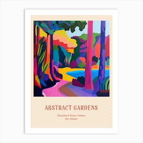 Colourful Gardens Christchurch Botanic Gardens New Zealand 3 Red Poster Art Print