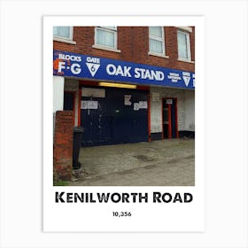 Kenilworth Road, Luton, Stadium, Football, Art, Wall Print Art Print