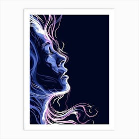 Abstract Portrait Of A Woman 62 Art Print