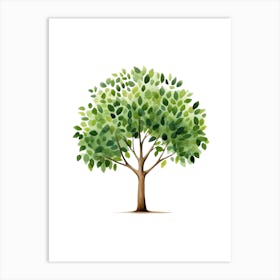 Tree With Leaves Art Print