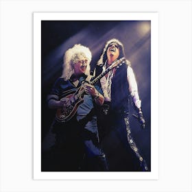 Superstars Of Brian May And Alice Cooper Live In Concert Art Print