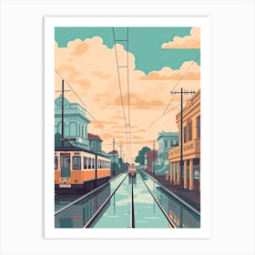 Kolkata India Travel Illustration 1 Art Print