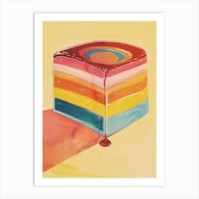 Rainbow Jelly Slice Vintage Advertisement Illustration 4 Art Print