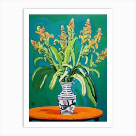 Flowers In A Vase Still Life Painting Kangaroo Paw 2 Art Print