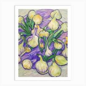 Garlic Fauvist vegetable Art Print