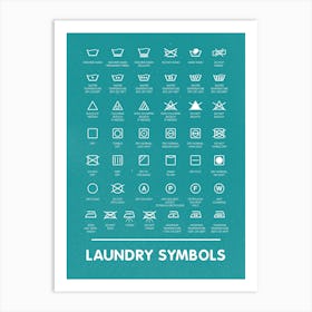 Boho Style Guide To Laundry Care Art Print