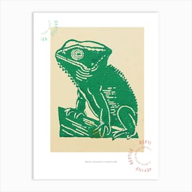 Green Jacksons Chameleon 3 Poster Art Print