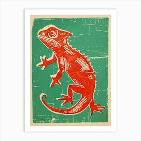 Pygmy Chameleon Block 1 Art Print