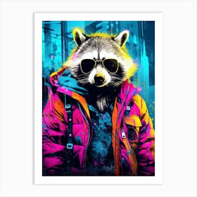 Raccoon Urban Explorer 7 Art Print