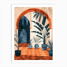 Mediterranean Courtyard 2 Art Print