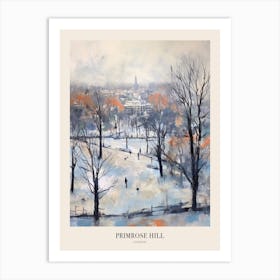 Winter City Park Poster Primrose Hill Park London 2 Art Print