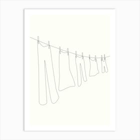 Laundry Line Art Print