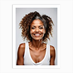 Smiling African American Woman Art Print