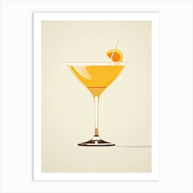 Mid Century Modern Sidecar Floral Infusion Cocktail 7 Art Print