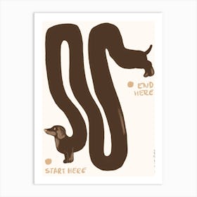 Sausage Dog Maze Print Art Print