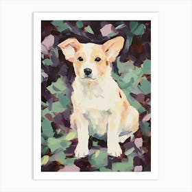 A Corgi Dog Painting, Impressionist 4 Art Print