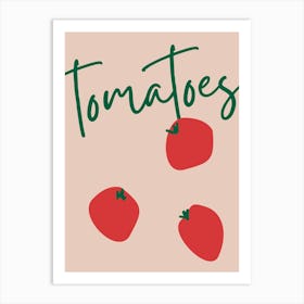 Tomatoes Modern Mediterranean Kitchen Art Print