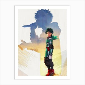 Anime Negative Space ― Katsudeku My Hero Academia Art Print