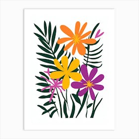 Flowers And Leaves 8 Art Print