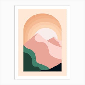 Sunrise In The Mountain Art Print