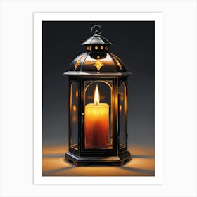 Candlelit Lantern Art Print