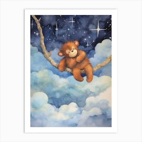 Baby Orangutan 3 Sleeping In The Clouds Art Print