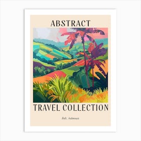 Abstract Travel Collection Poster Bali Indonesia 2 Art Print