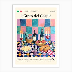Il Gusto Del Cortile Trattoria Italian Poster Food Kitchen Art Print