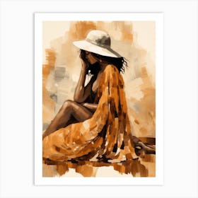 Woman In A Hat 33 Art Print