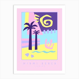 Miami Beach Art Deco Matisse Cutout Art Print