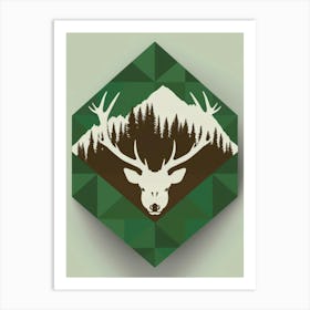 Deer Head 12 Art Print