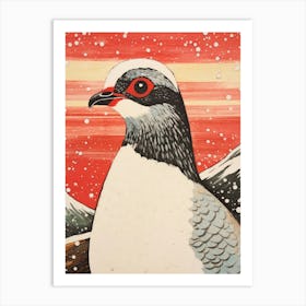 Bird Illustration Pigeon 1 Art Print