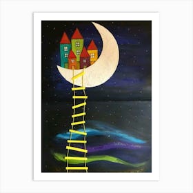 Ladder To The Moon Art Print