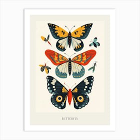 Colourful Insect Illustration Butterfly 7 Poster Art Print
