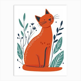 Orange Cat 13 Art Print