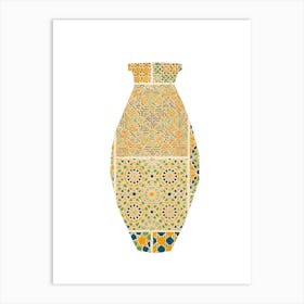 Vintage yellow vase Art Print