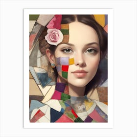 Collage of Mosaic Girl Art Print