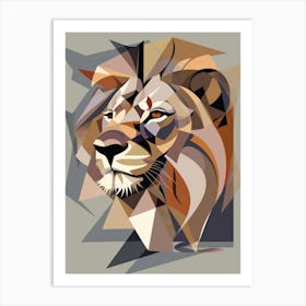 Abstract Lion 4 Art Print