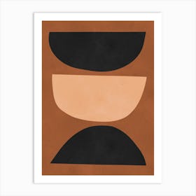 Brown geometric art 8 Art Print