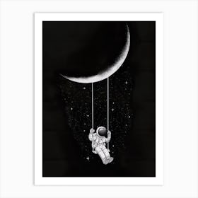 Swinging Astronaut Art Print