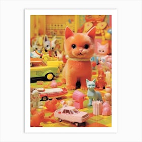 Plastic Toy Kittens Kitsch 2 Art Print